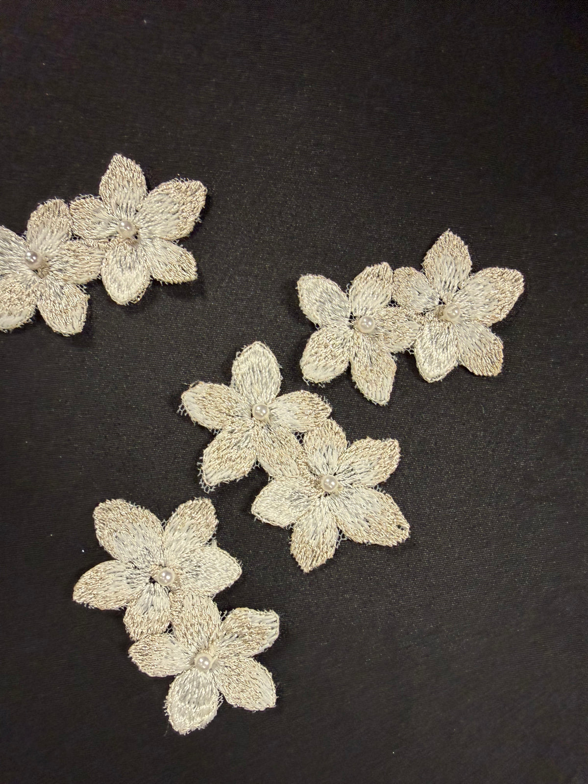 Appliques brodées ivoire - T896