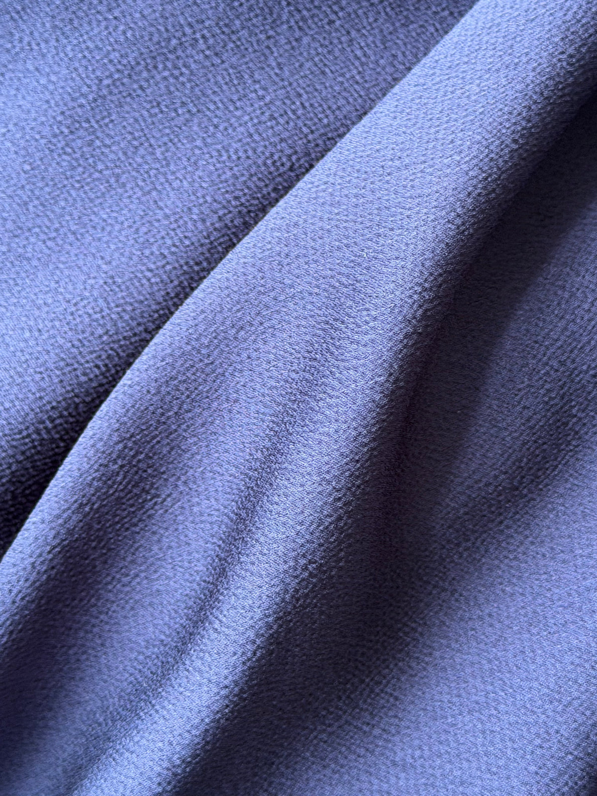 Navy Blue Polyester Crepe - Temple