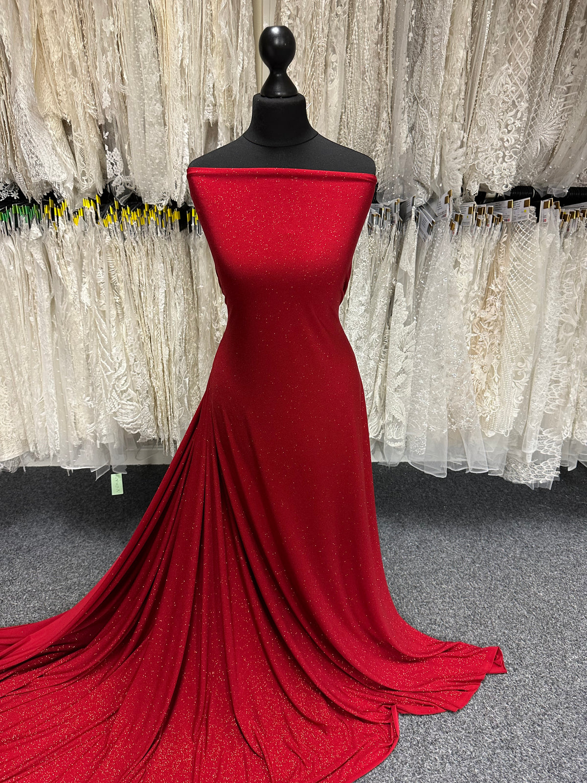 Tissu jersey à paillettes rouges - Daredevil