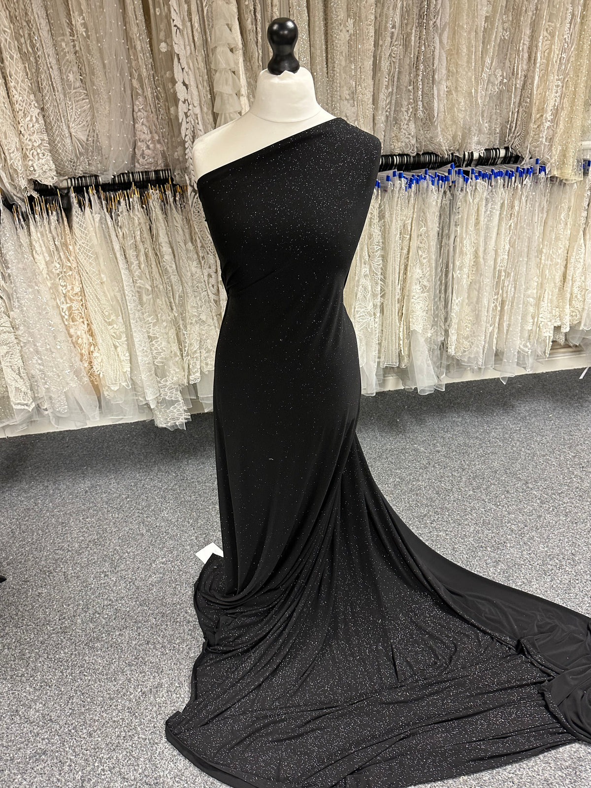 Tissu jersey pailleté noir - Dazzle