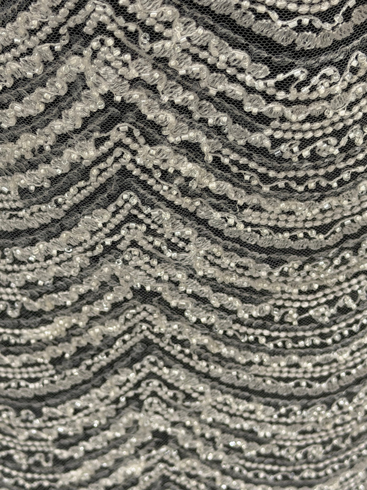 Tulle ivoire perlé - EB1014