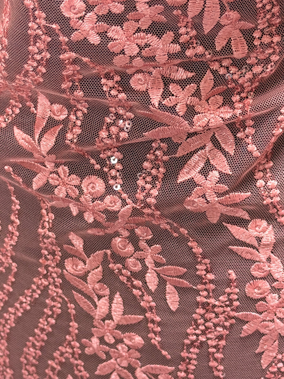 Dentelle à paillettes roses - EB3051