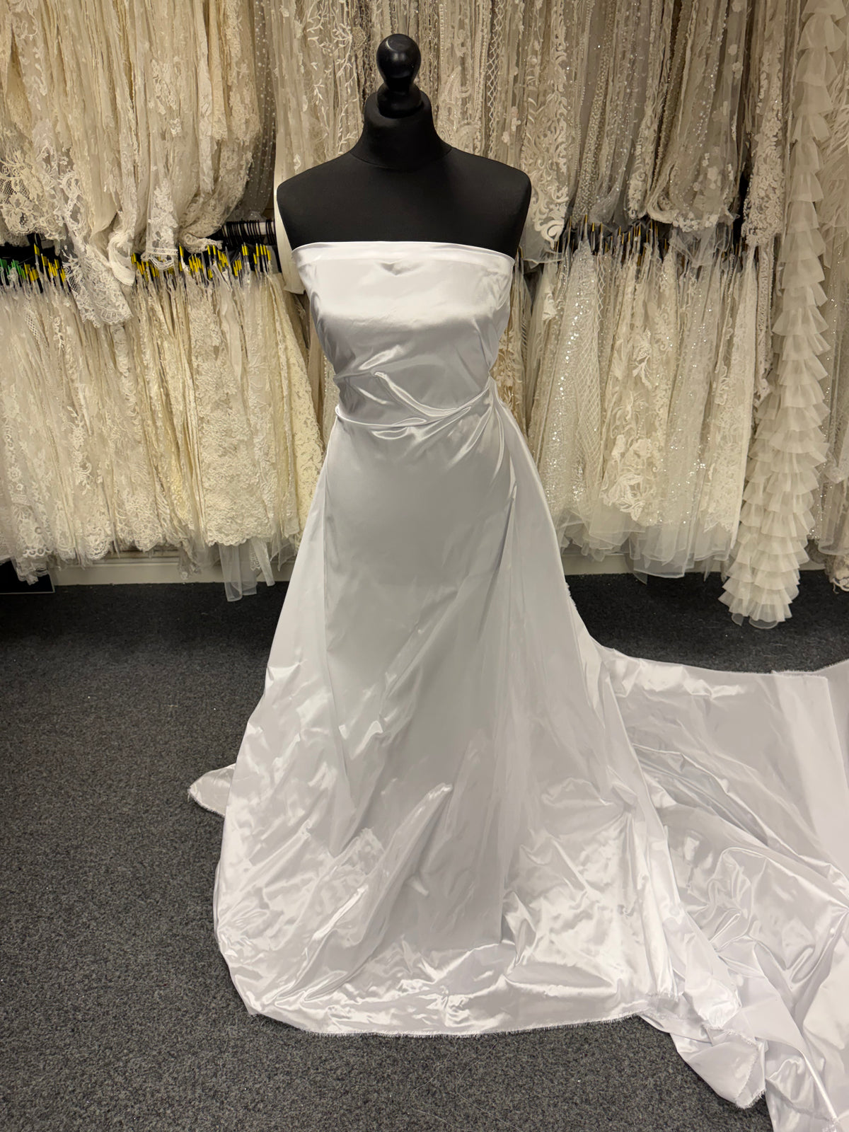 Tissu taffetas de polyester blanc - P600