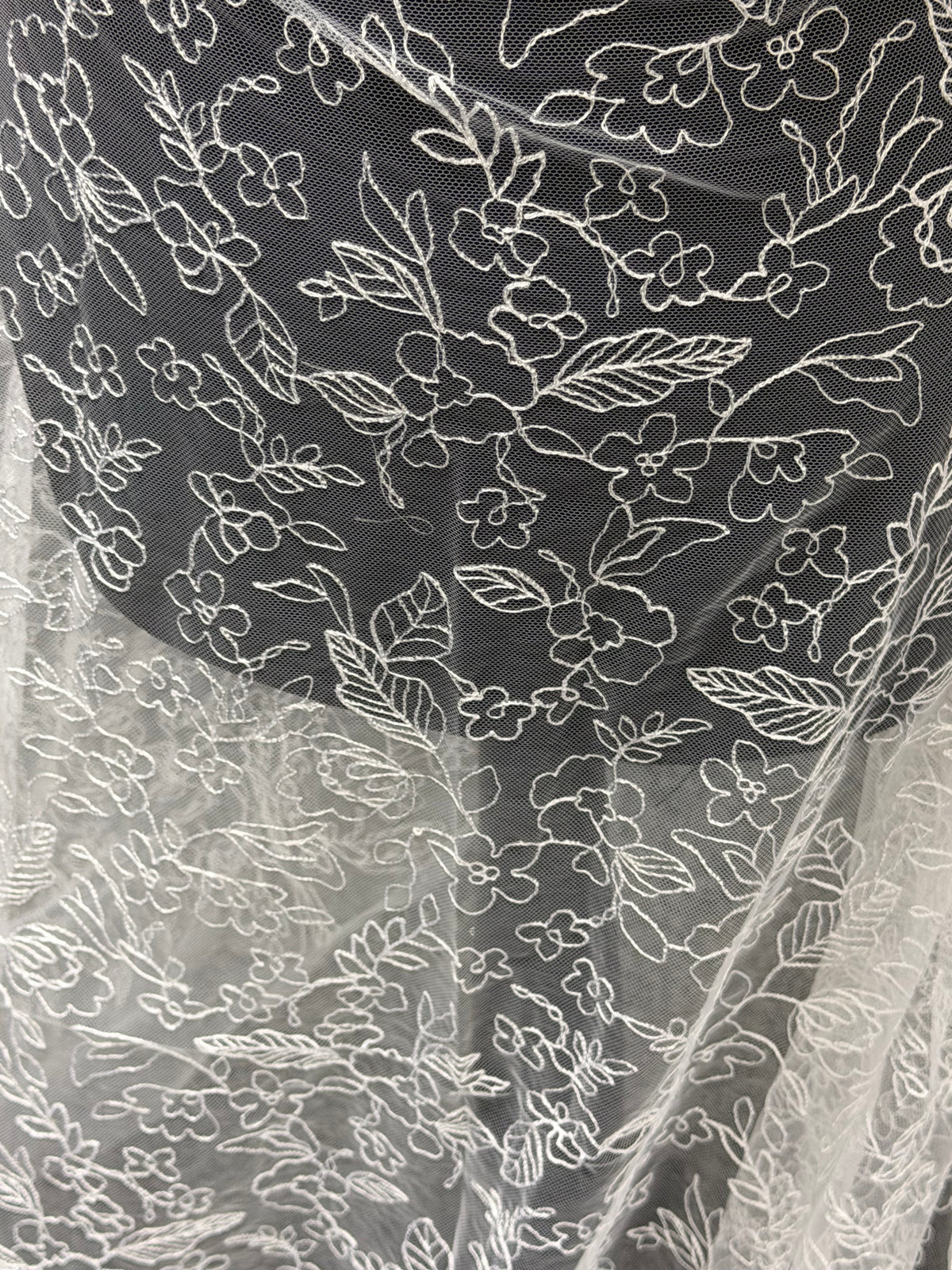 Dentelle brodée blanche - Ezri