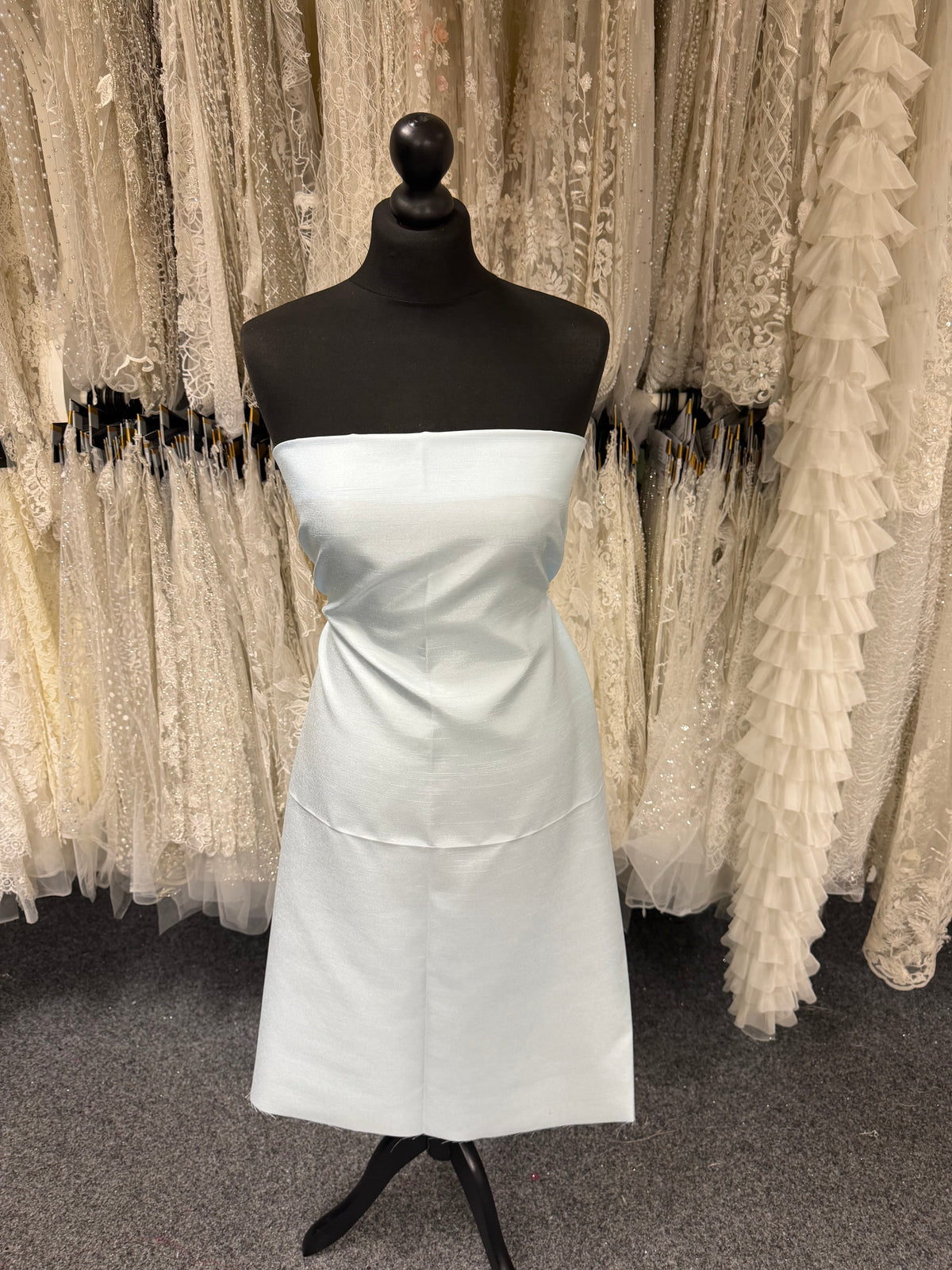 Dupion en satin de polyester Aqua - Clarté (P967)