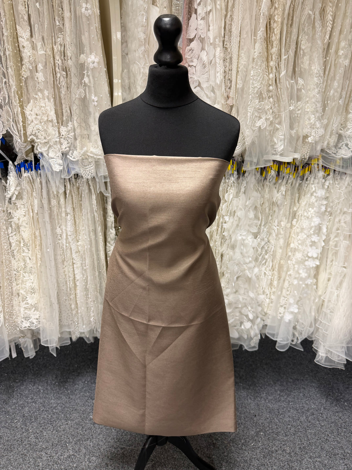 Dupion en satin de polyester taupe - Clarté (P967)