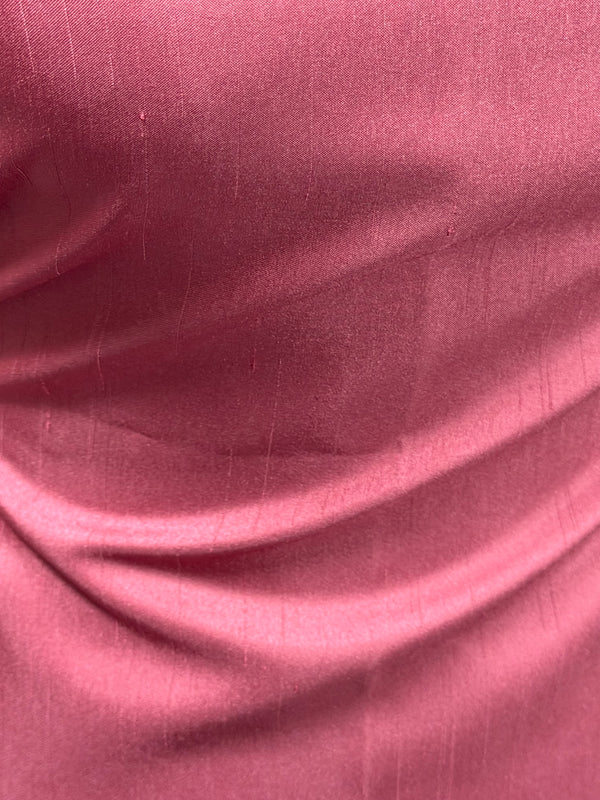 Dupion en satin de polyester rose sombre - Clarté (P967)