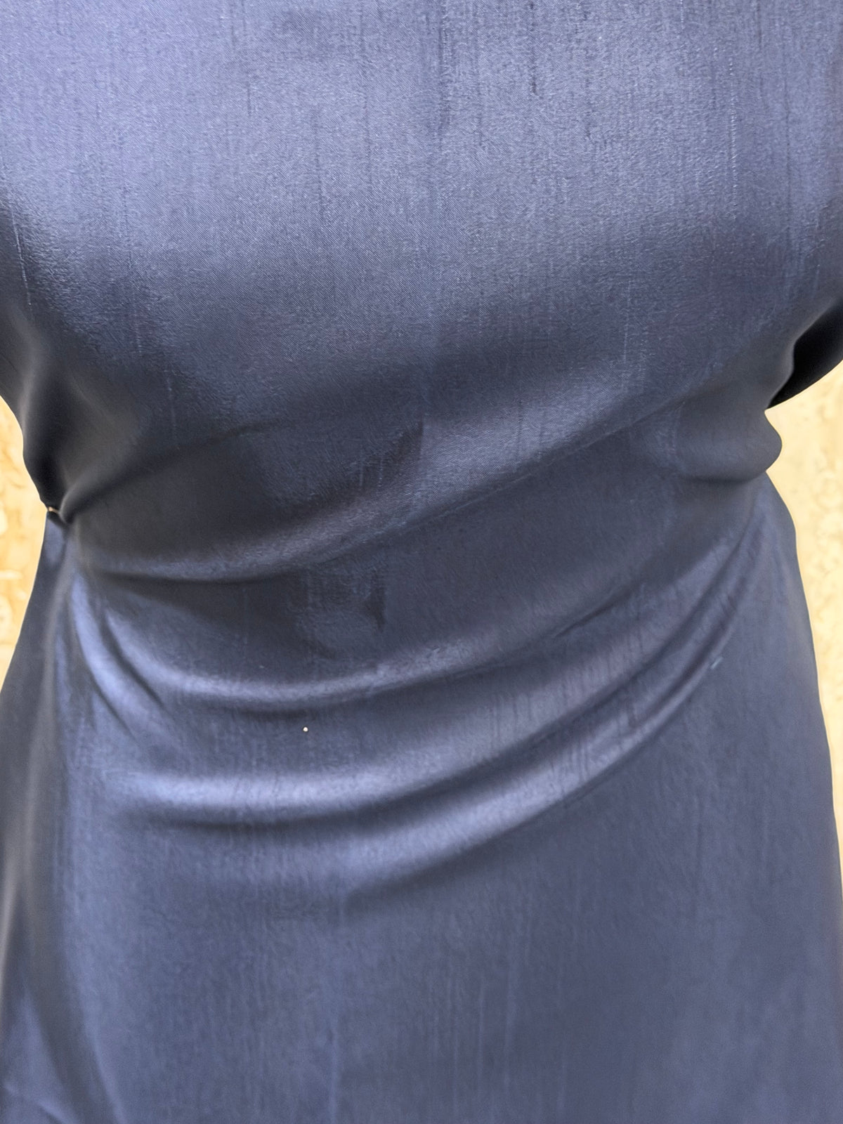 Dupion en satin de polyester bleu marine - Clarté (P967)