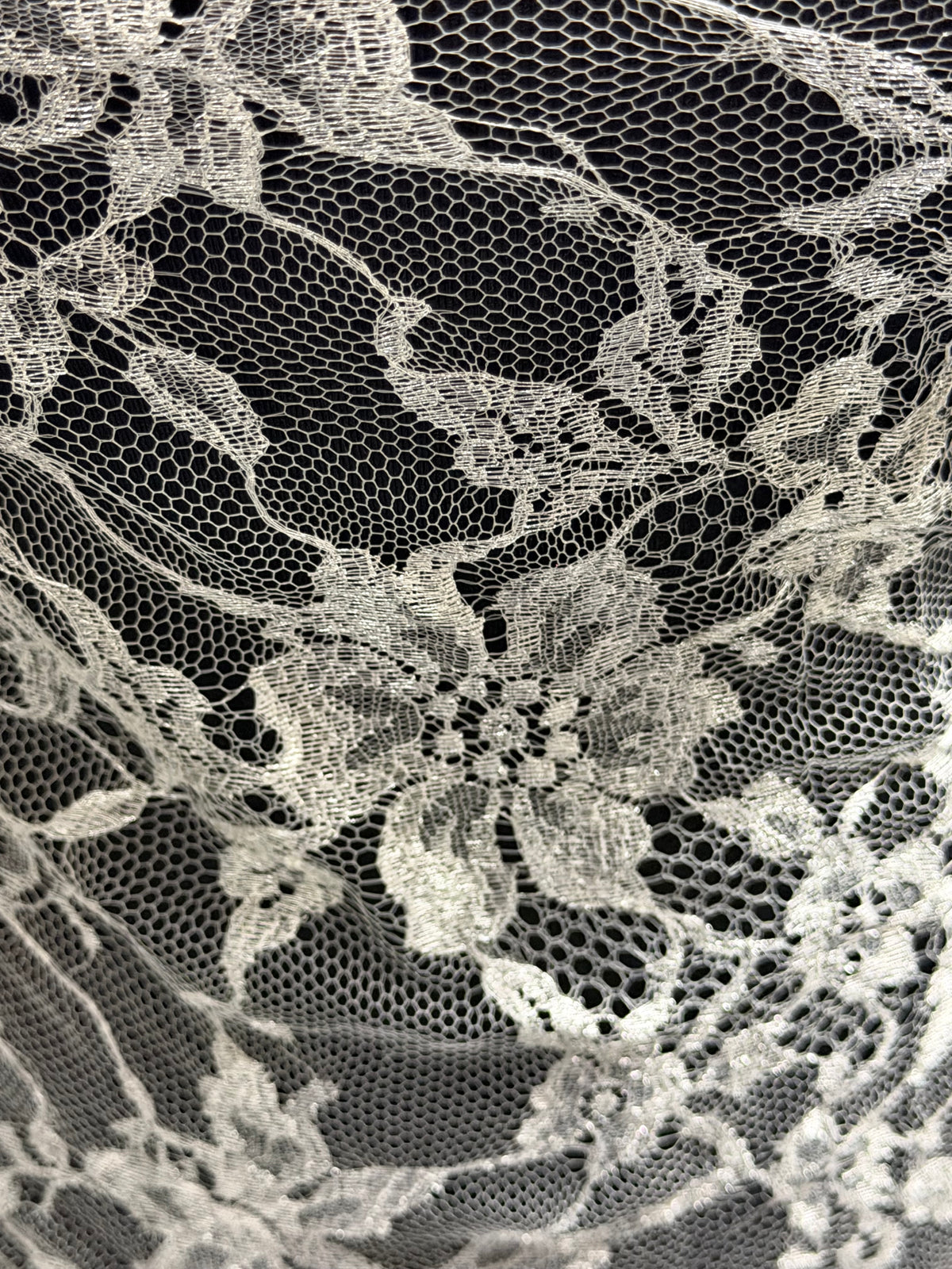 Dentelle Chantilly Argentée - P193