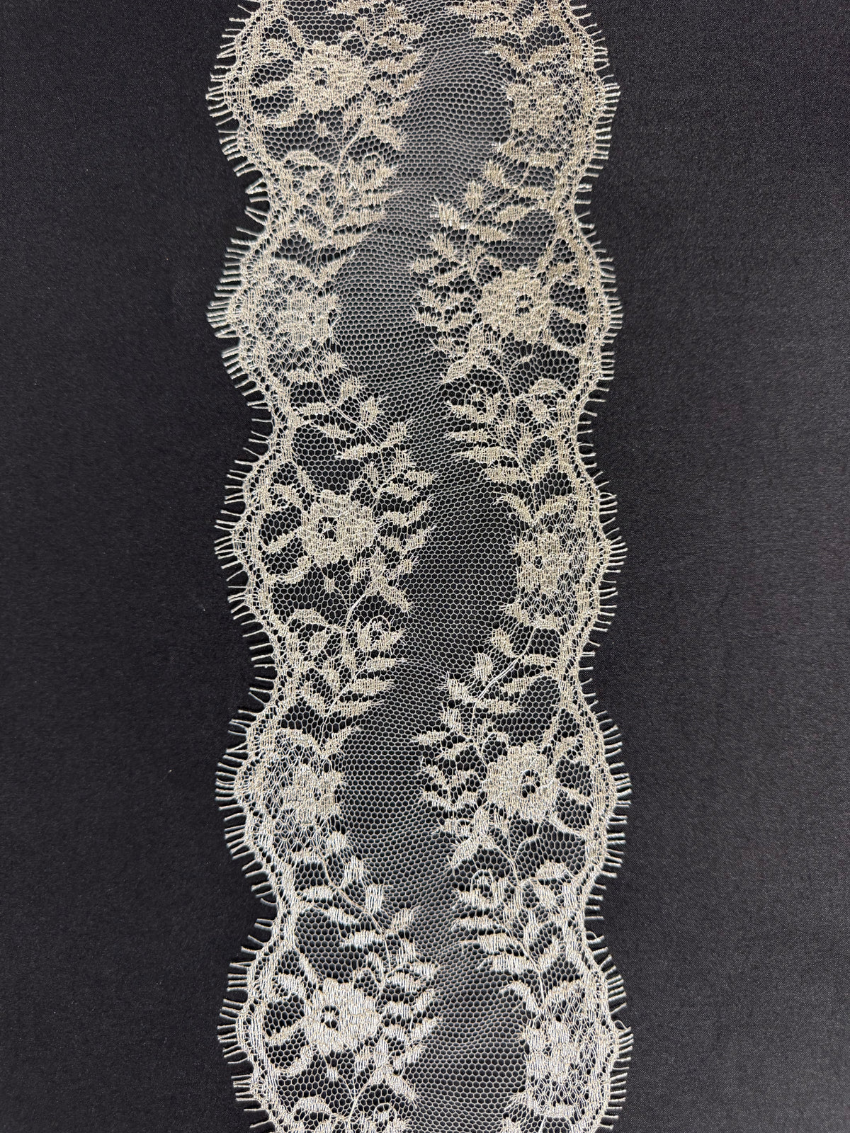 Galon de dentelle de Chantilly argenté - EE4003