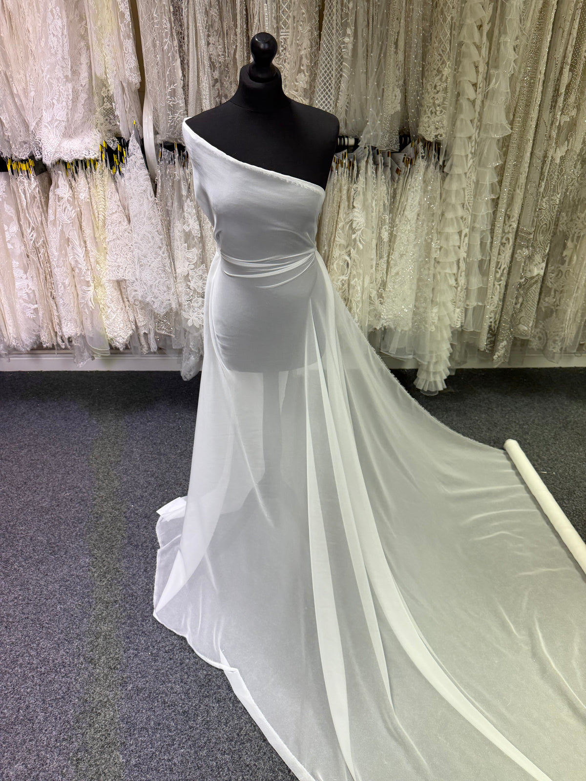 Mousseline de polyester ivoire - Danse