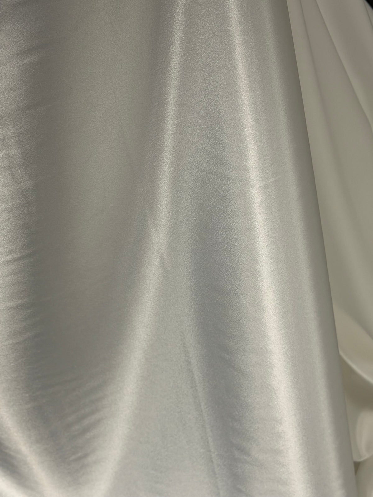 Satin extensible ivoire pâle - PB1006