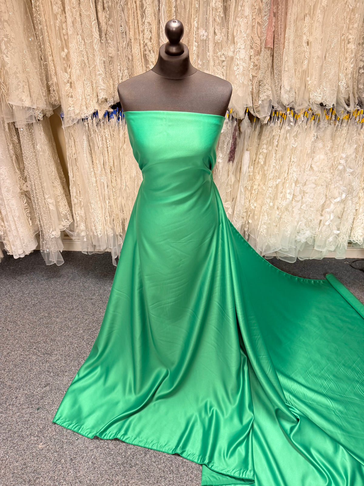 Satin Polyester Émeraude - Majestic