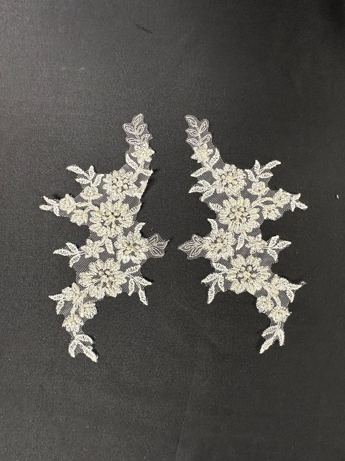 Appliques en dentelle perlée ivoire - Noisy