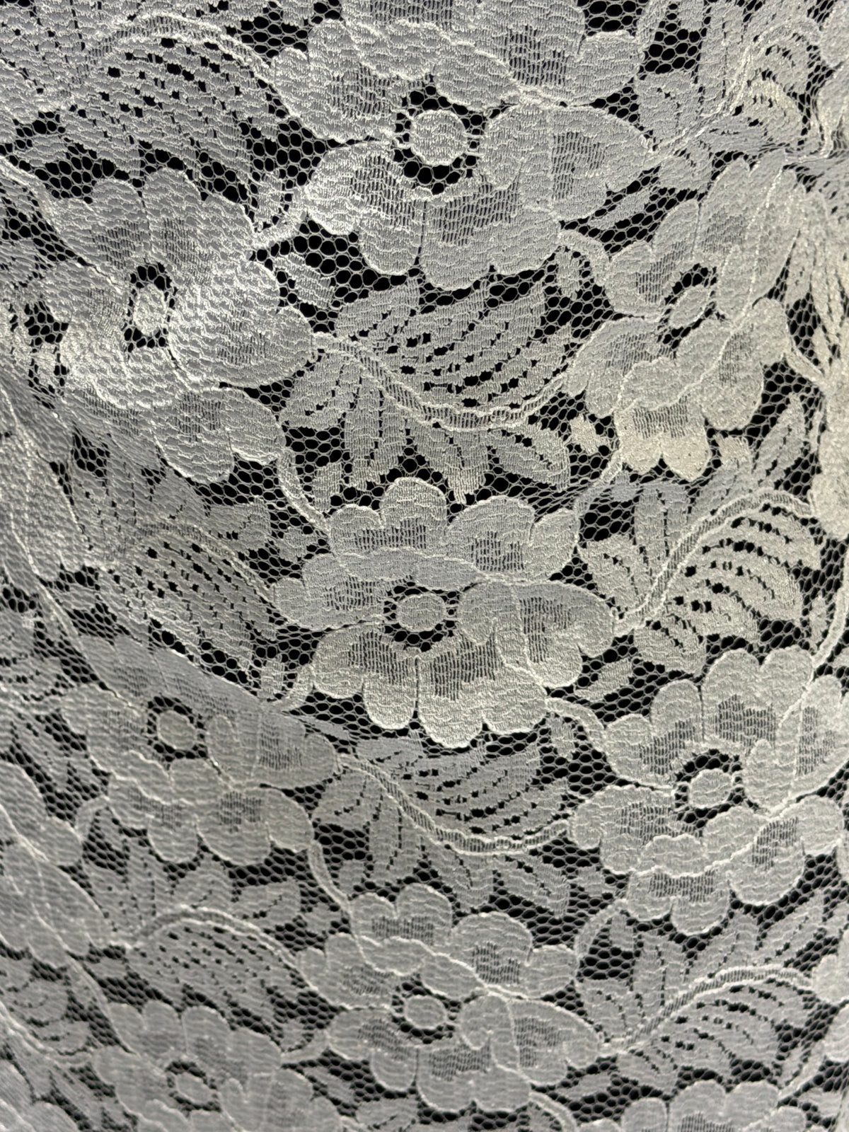 Dentelle florale blanche - P199