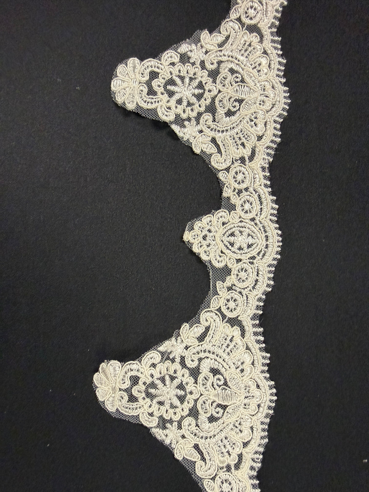Galon de dentelle festonnée ivoire - T881