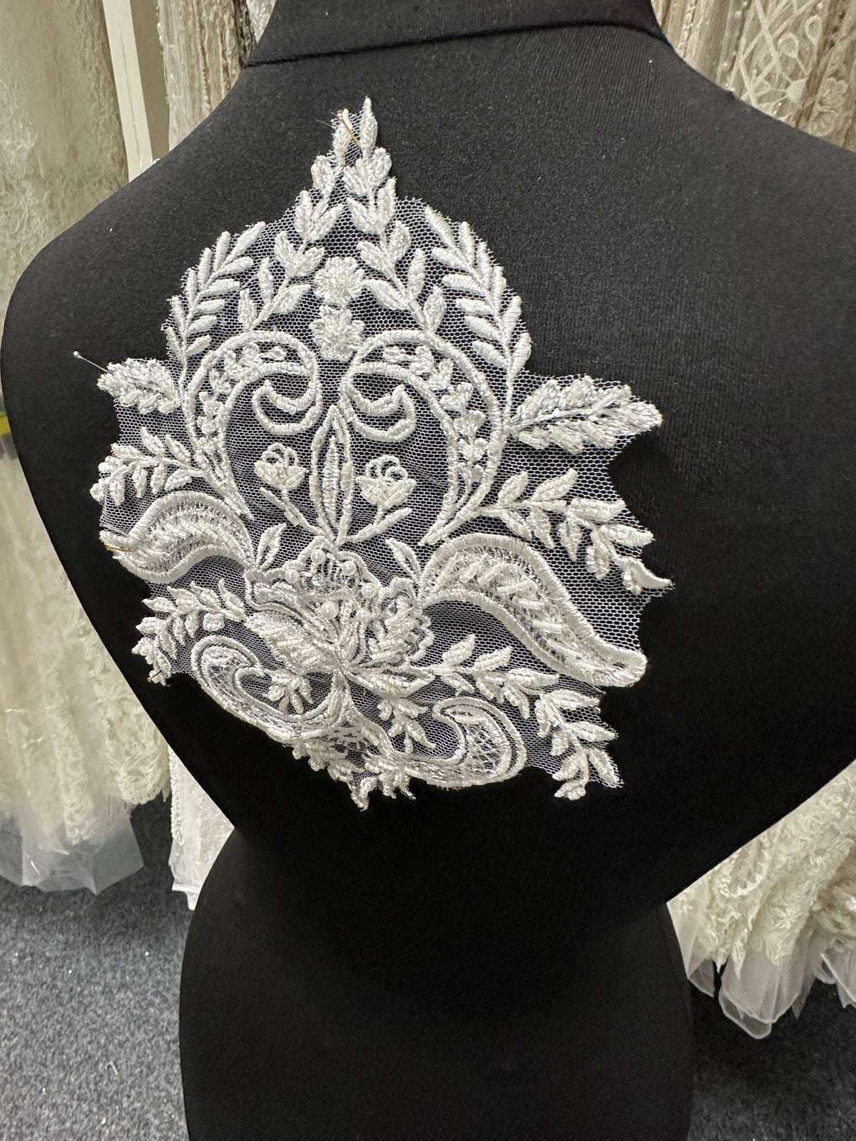 Ivory Beaded Lace Applique - Anarchy