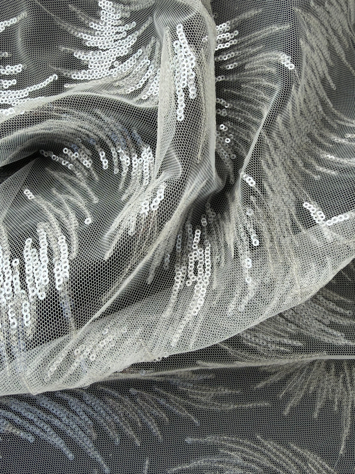 Dentelle à paillettes ivoire - EB3031