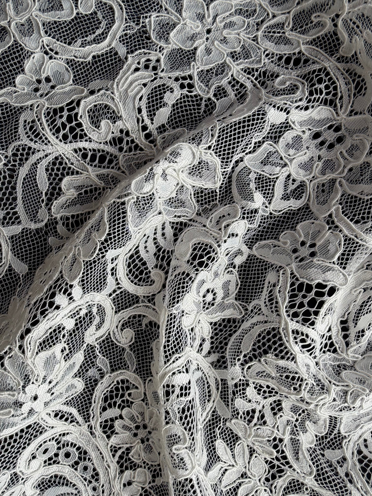 Dentelle cordée ivoire - P633