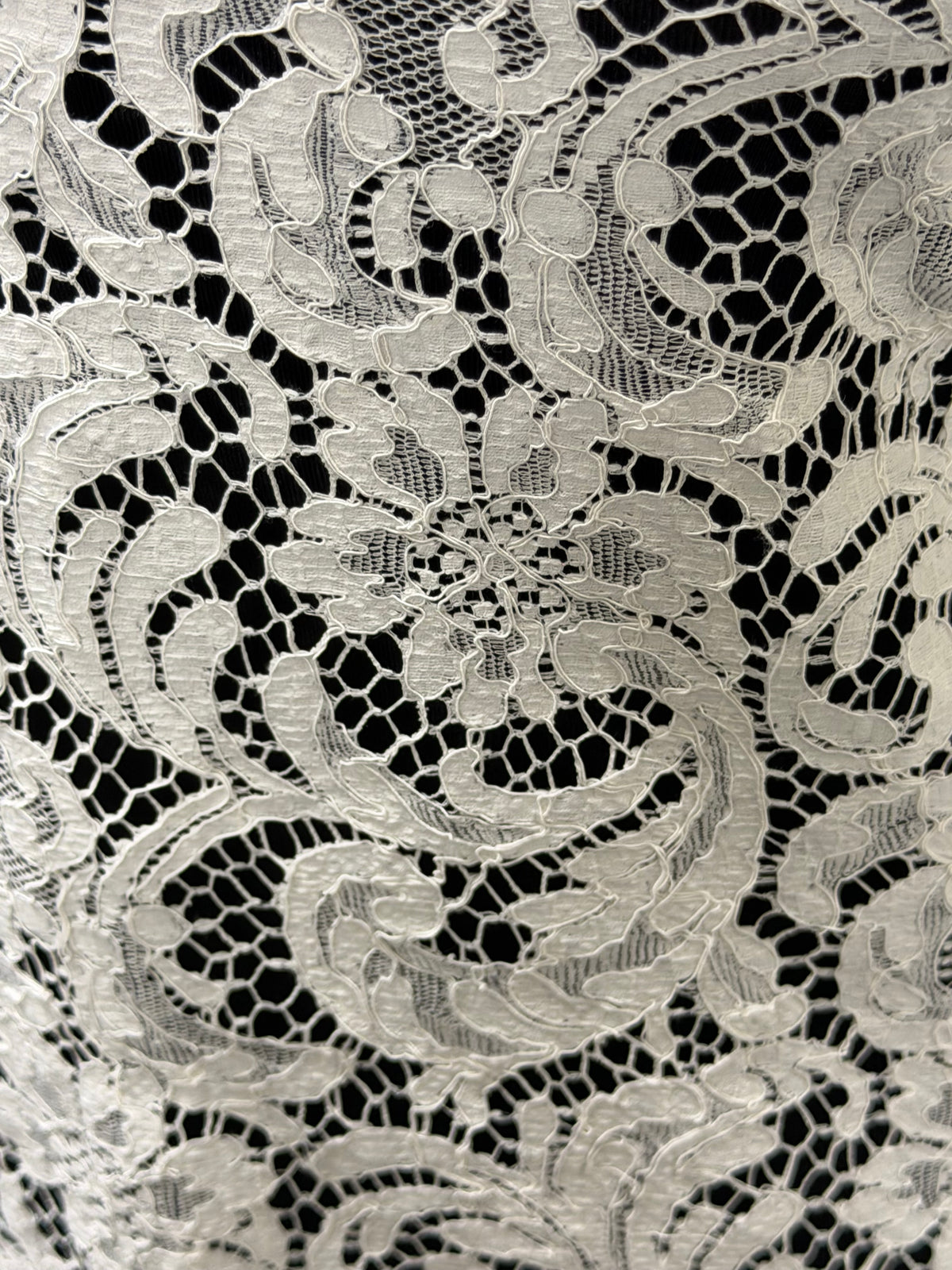 Dentelle française cordée écologique blanche - LA4007