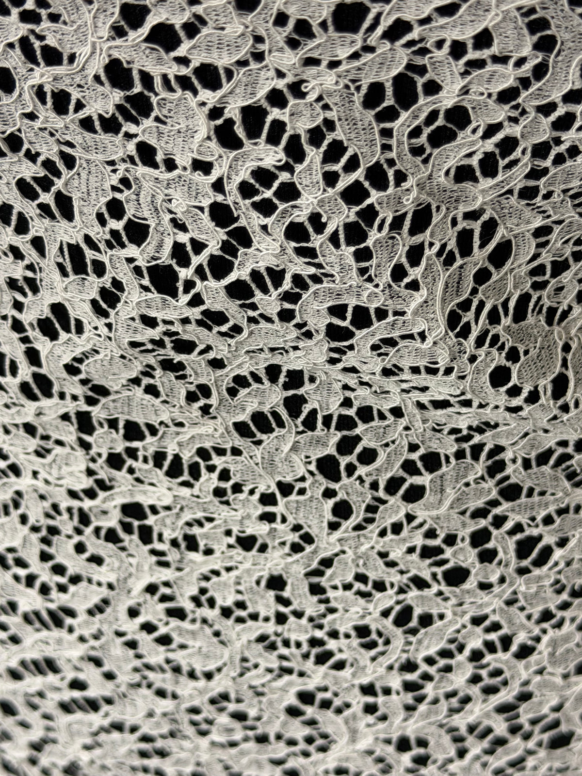 Dentelle française ivoire brodée - LA4005