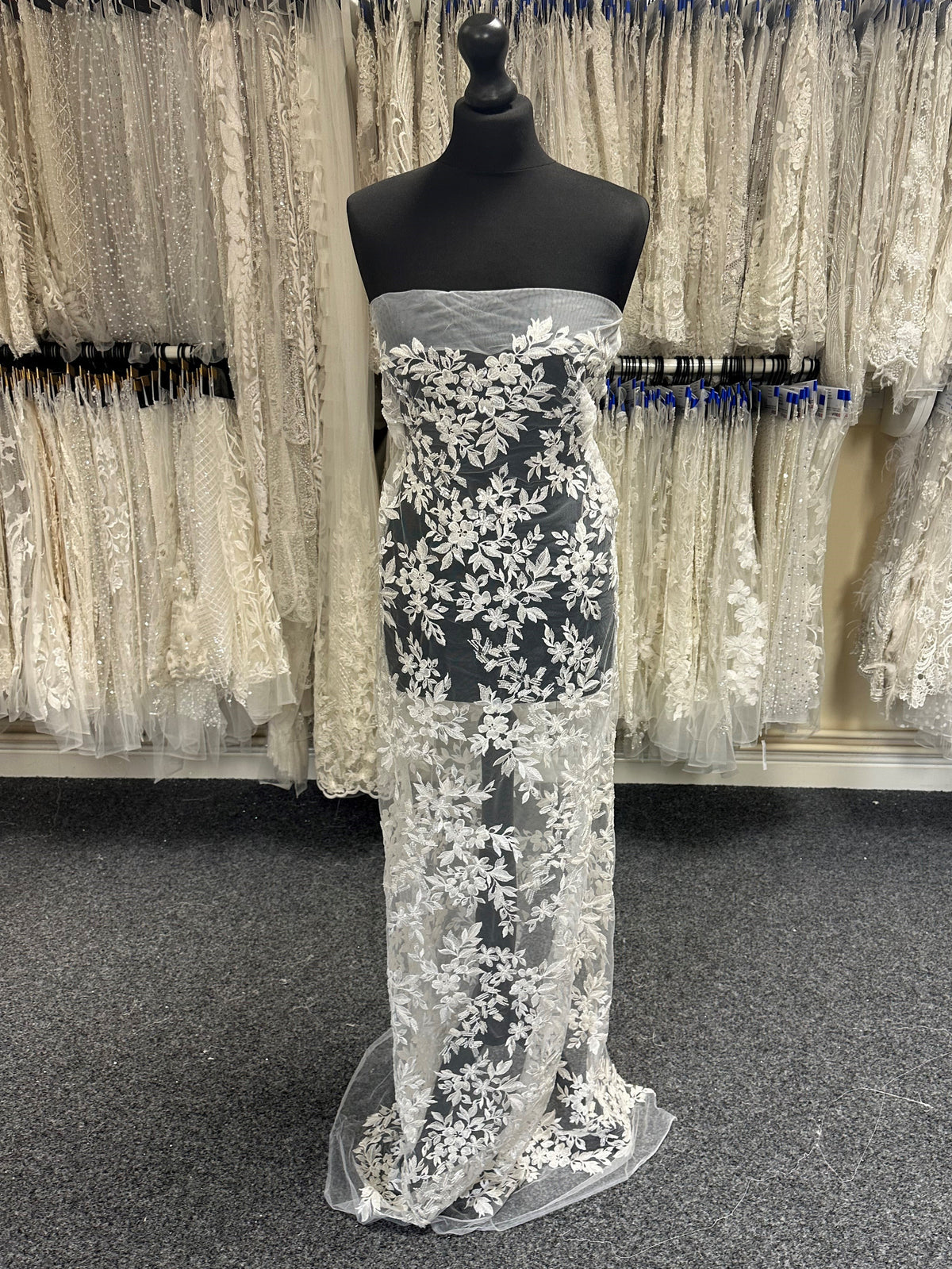 Dentelle Broderie Perlée Ivoire - Zeda