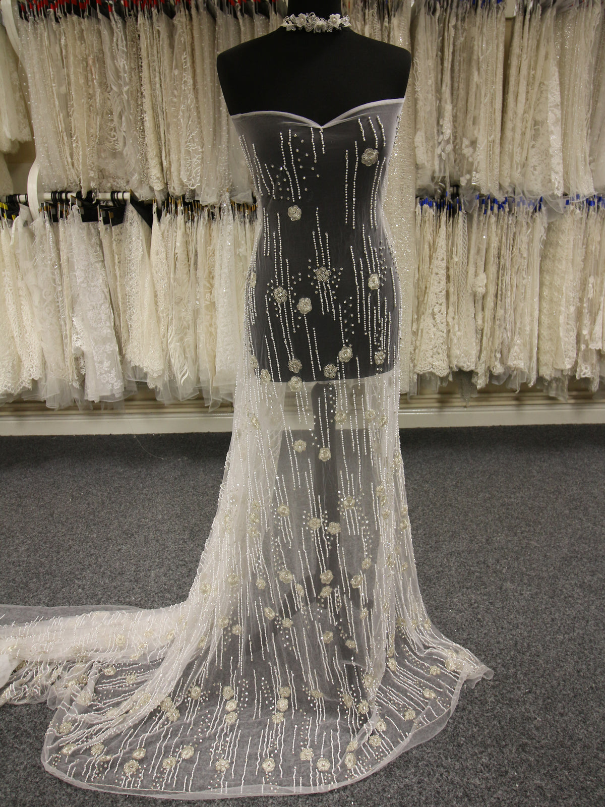 Dentelle Perlée Ivoire - Alma