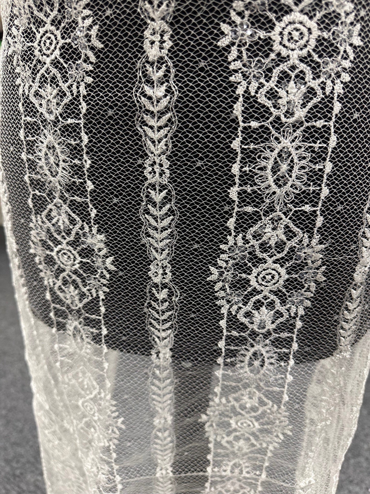 Dentelle Paillettes Ivoire - Amber