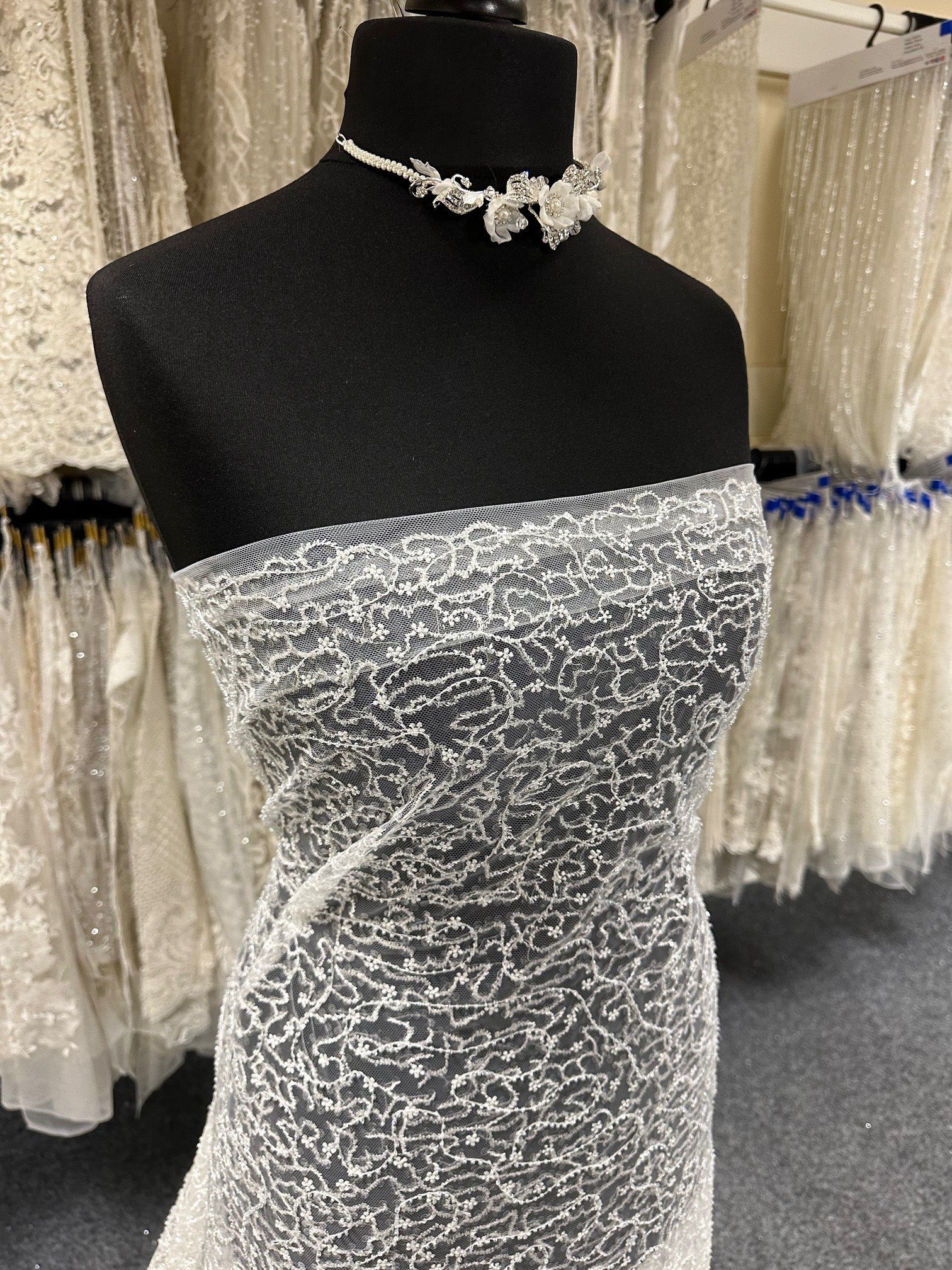 Dentelle Brodée Ivoire - Séverine