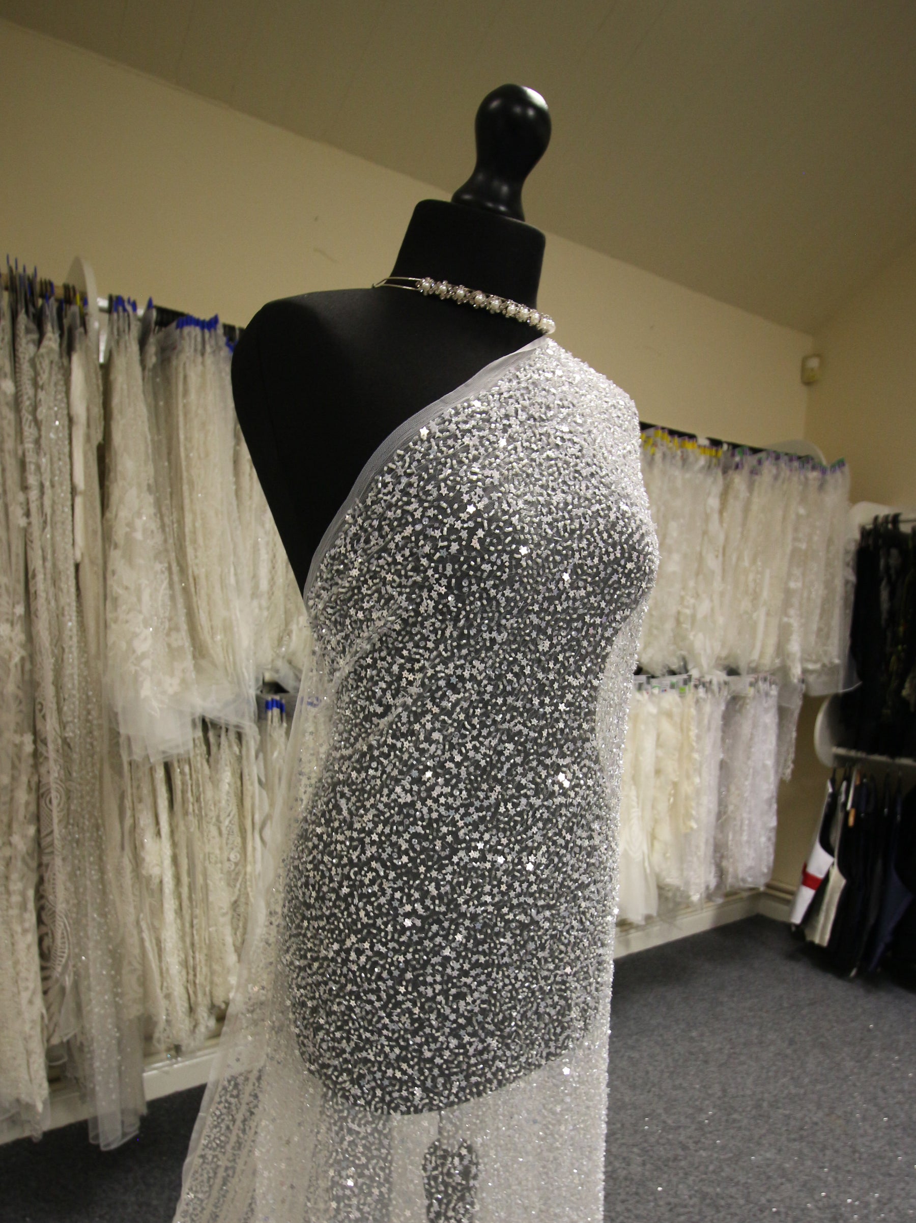 Tulle à paillettes ivoire - Sprinkle