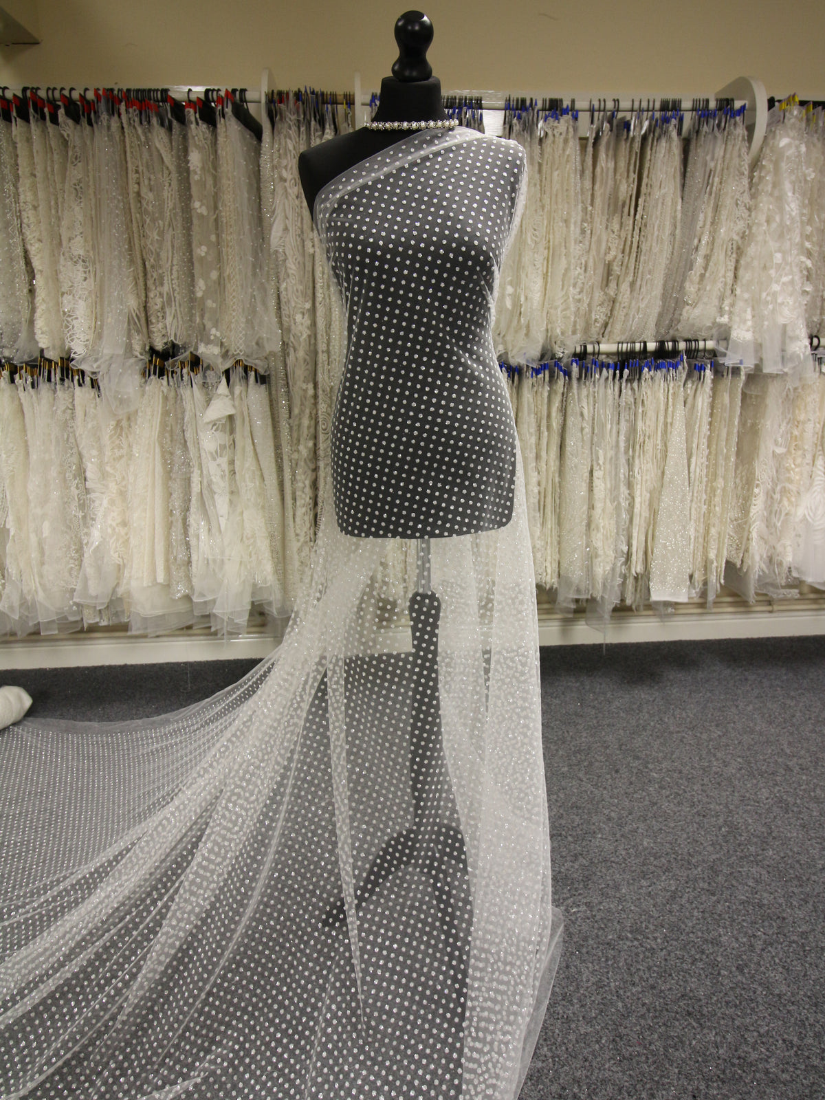 Dentelle pailletée ivoire - Tantra