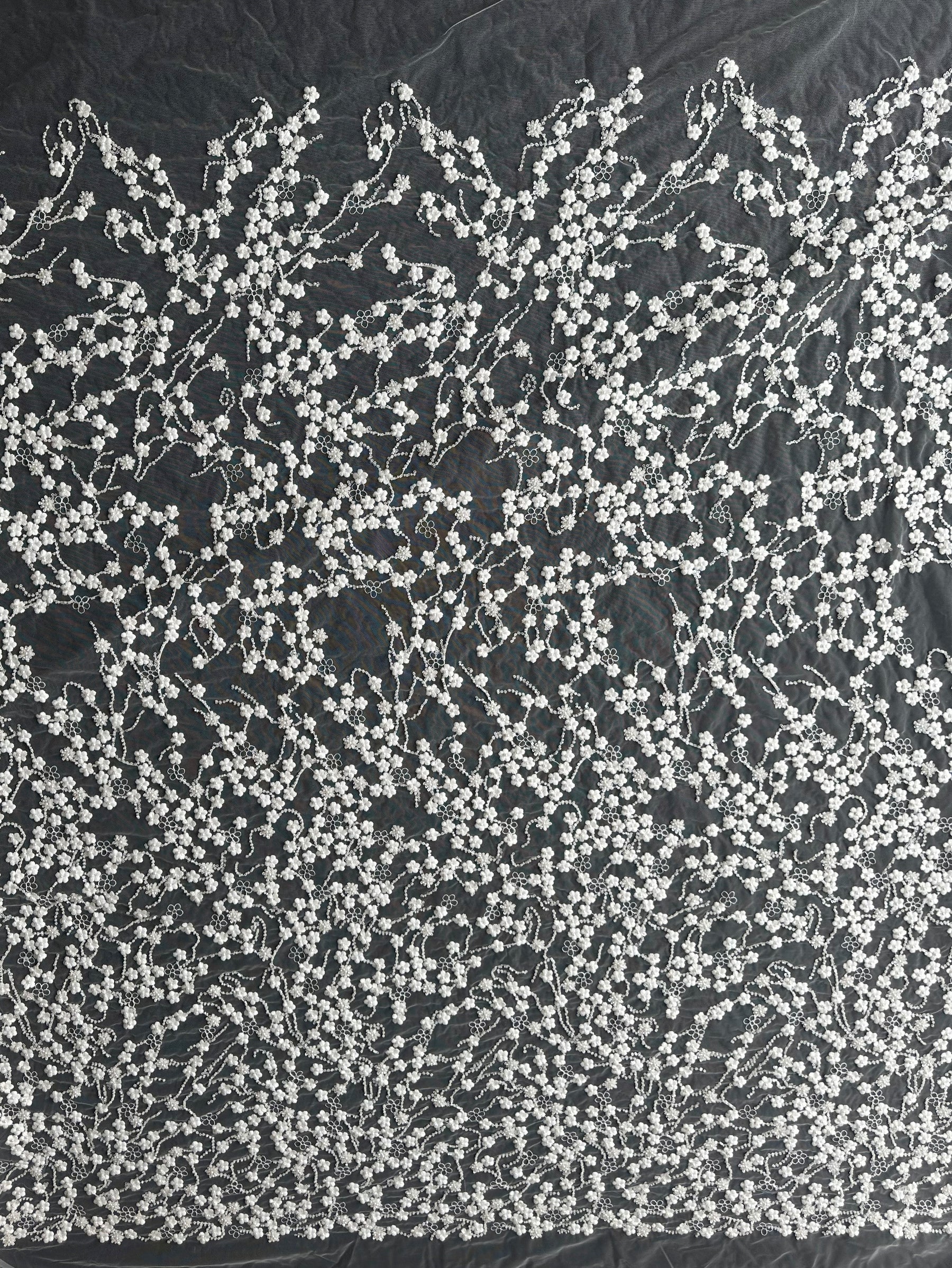 Dentelle brodée ivoire - Yuna