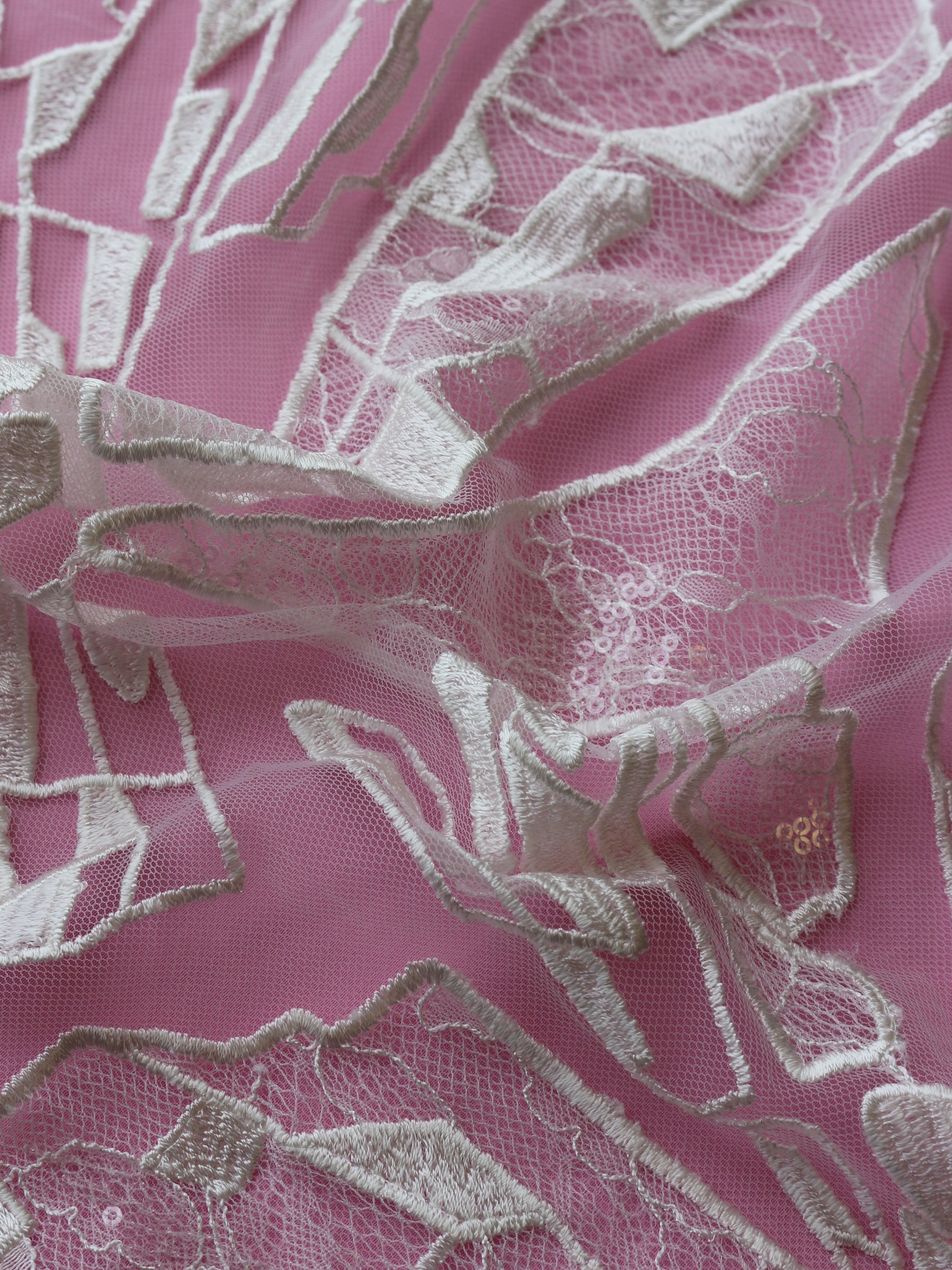 Dentelle Brodée Ivoire - Leif