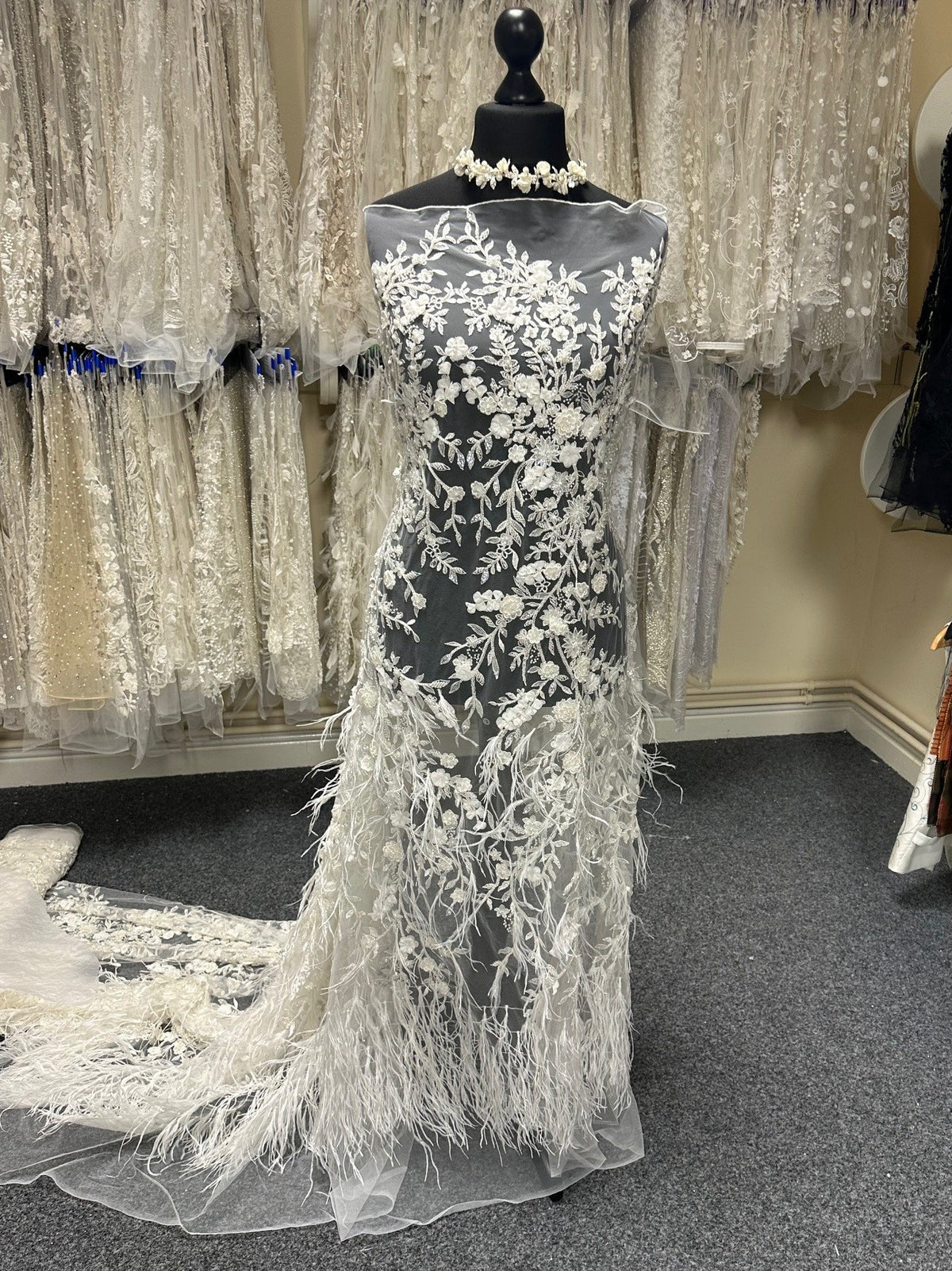 Dentelle Plume Ivoire - Guadeloupe