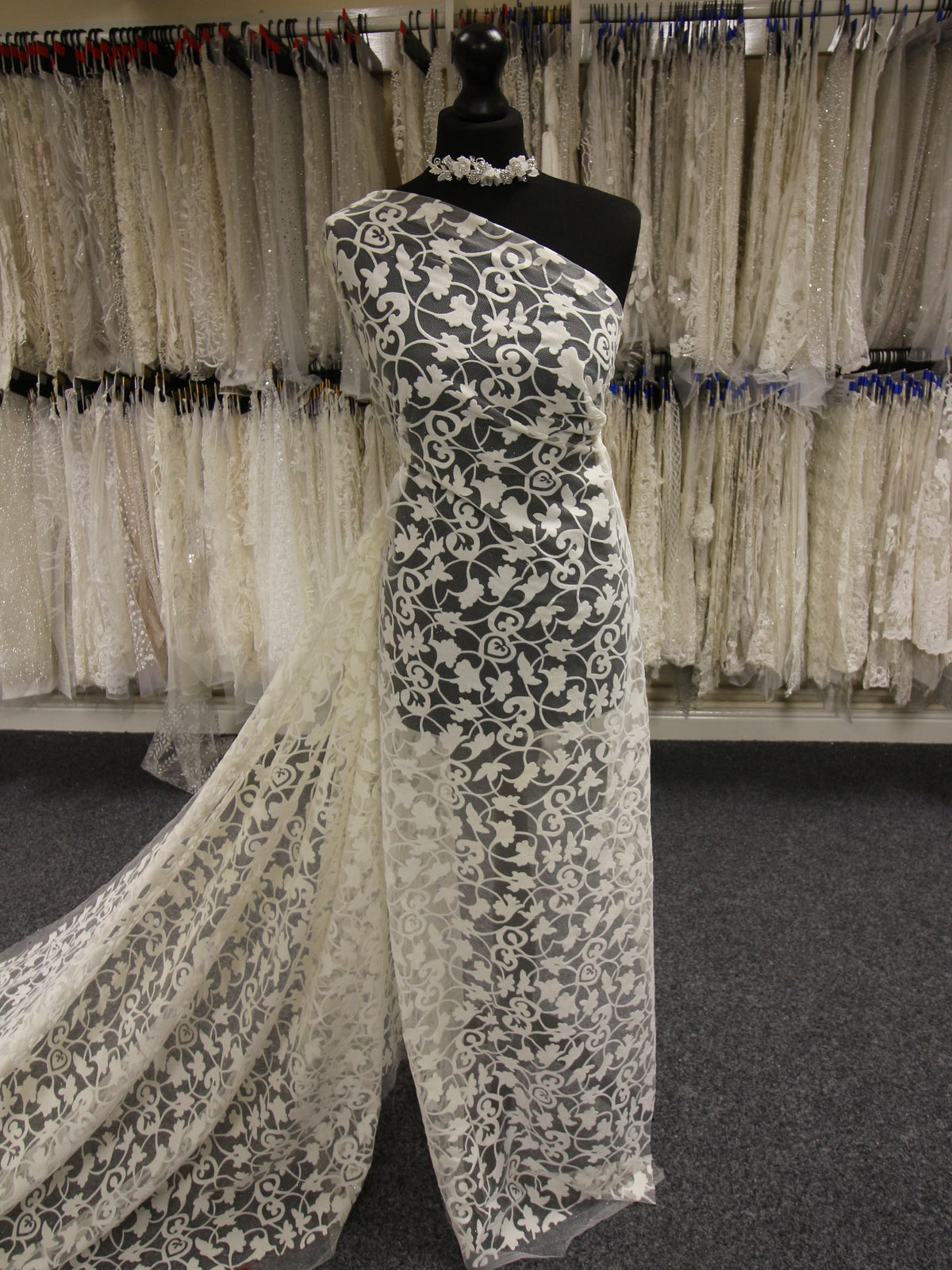 Tulle ivoire pailletée - London