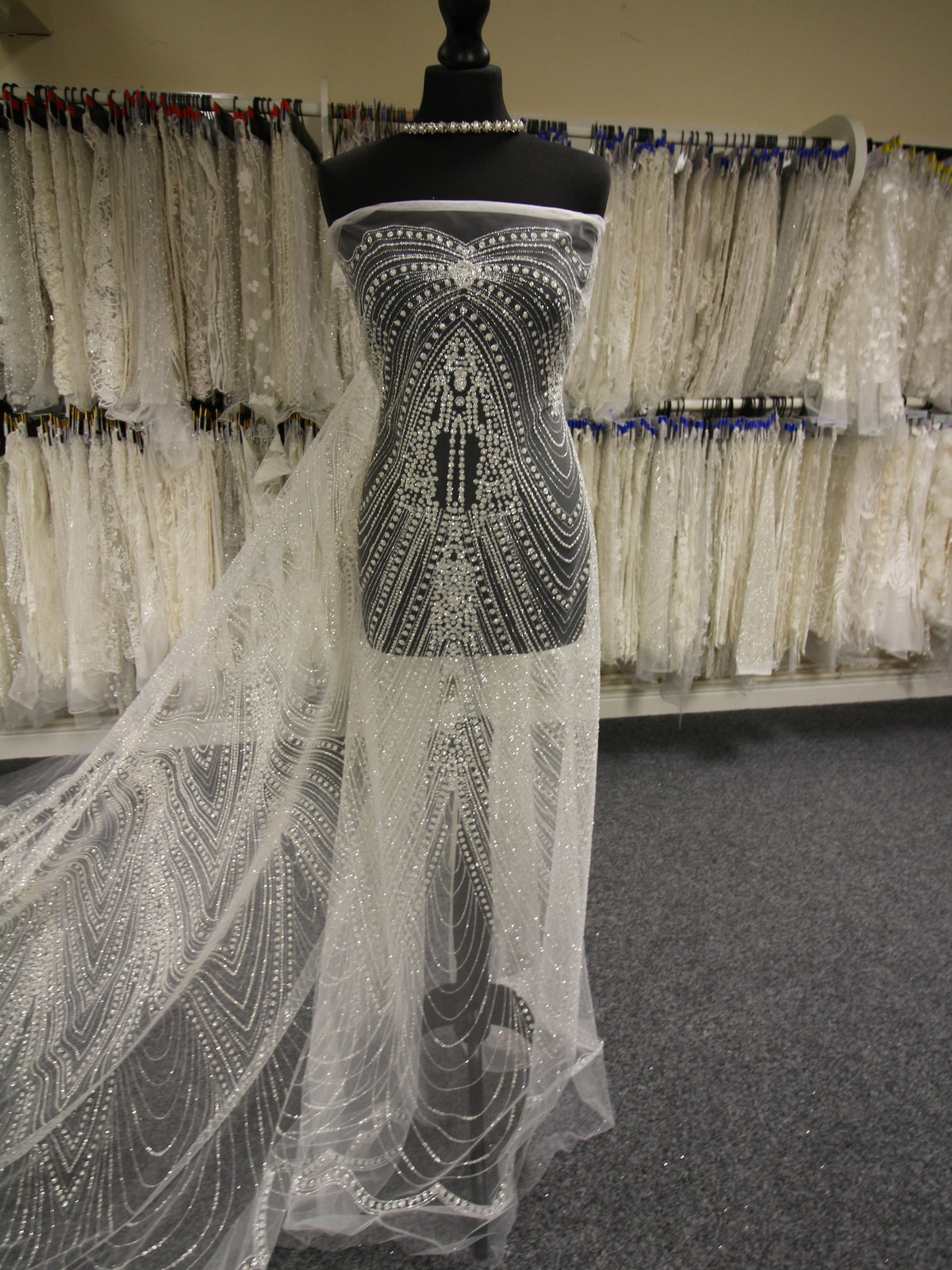 Dentelle pailletée ivoire - Nirvana