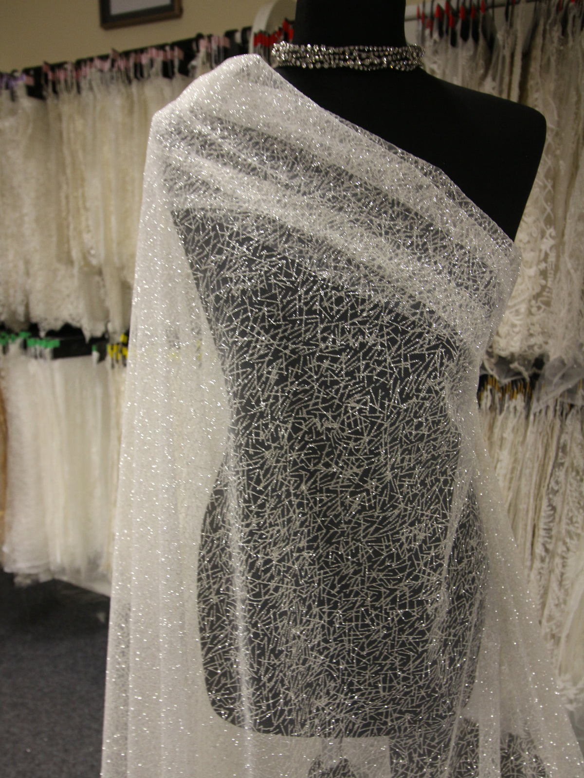 Tulle à paillettes ivoire - Cavalry