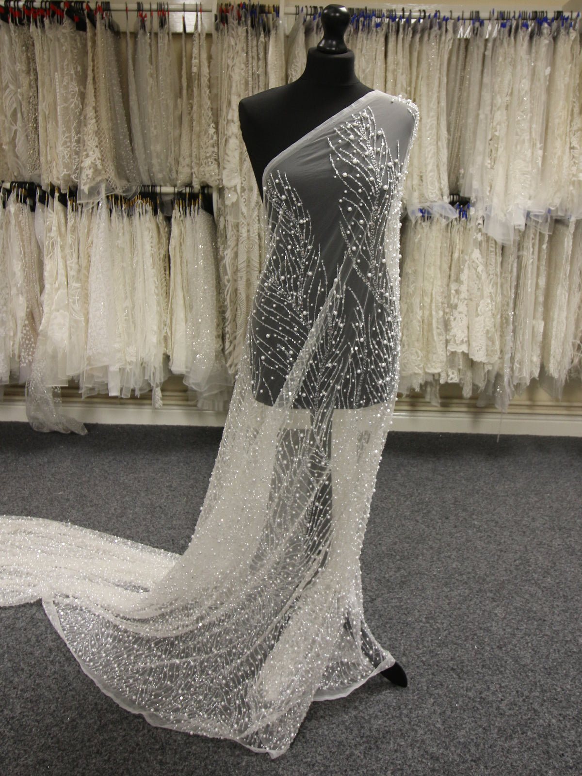 Tulle perlé ivoire - Kit