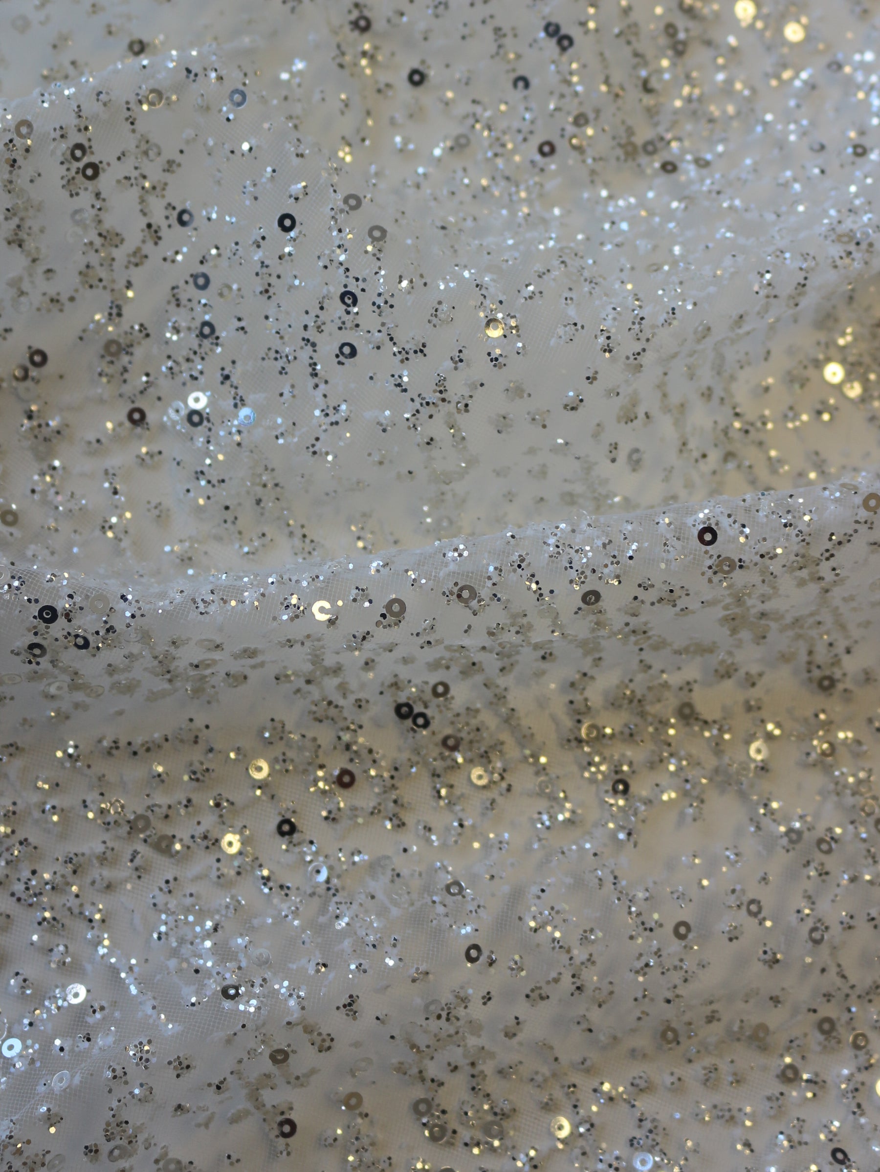 Tulle à Paillettes Ivoire - Ottoman