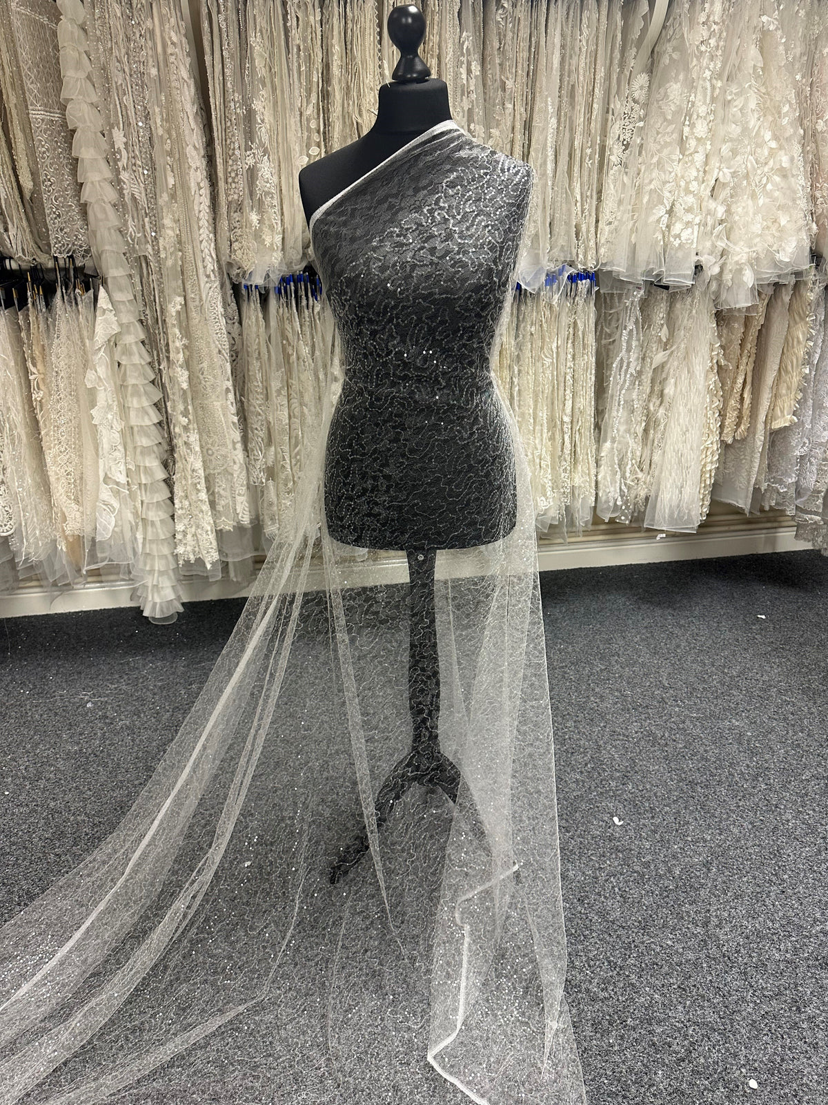 Tulle pailleté ivoire - Katja