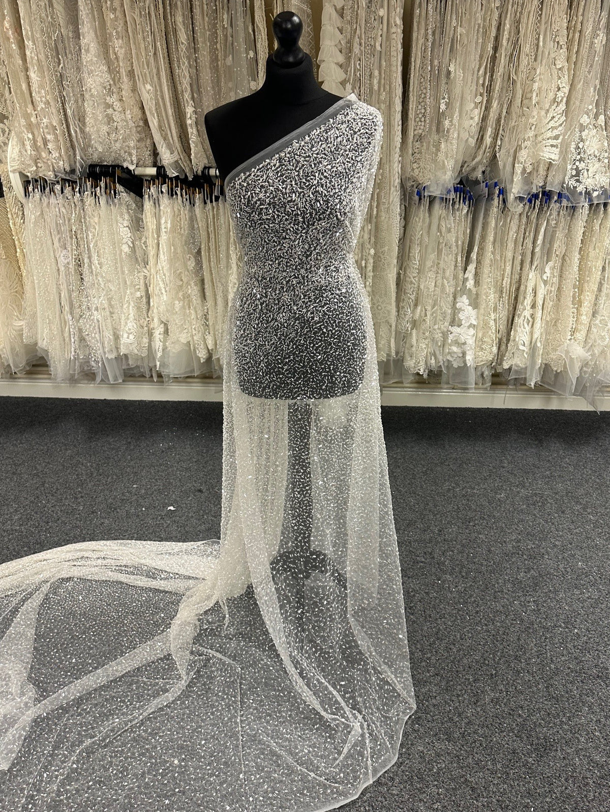 Dentelle de mariée à paillettes ivoire - Ruah