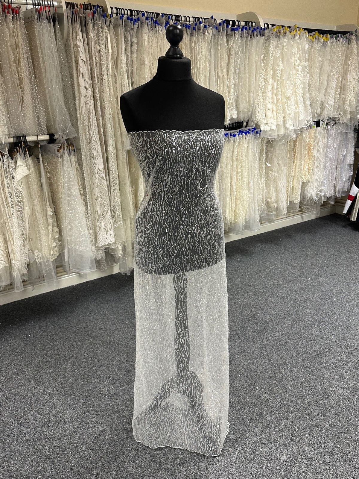 Tulle à Paillettes Ivoire - Gilda