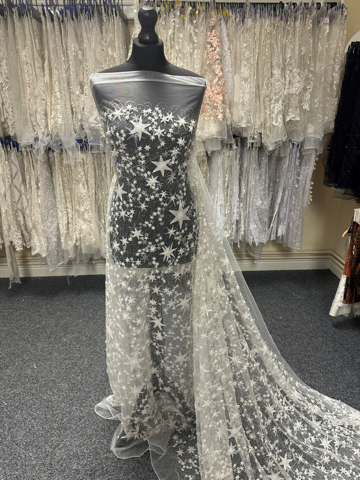 Dentelle Perlée Ivoire - Selina