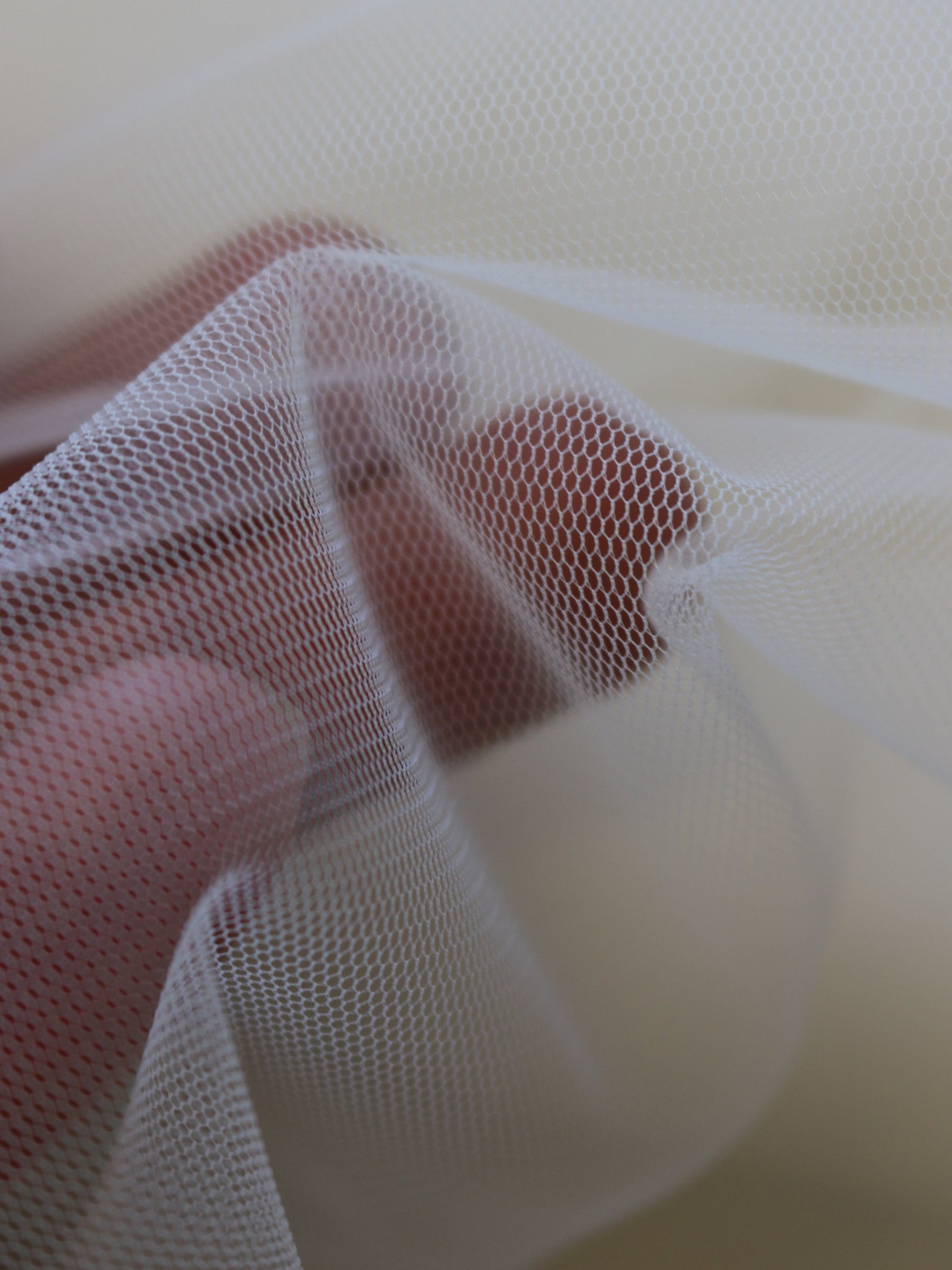 Tulle extensible en nylon ivoire - Bearing