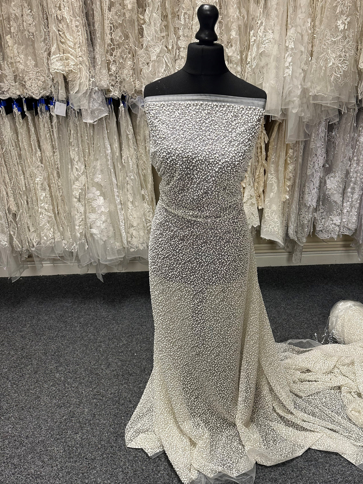 Dentelle bouffante à paillettes ivoire - Monopoly