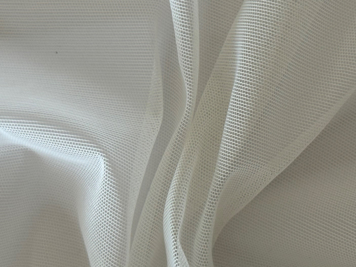 Ivory Illusion Stretch Tulle  - Drum