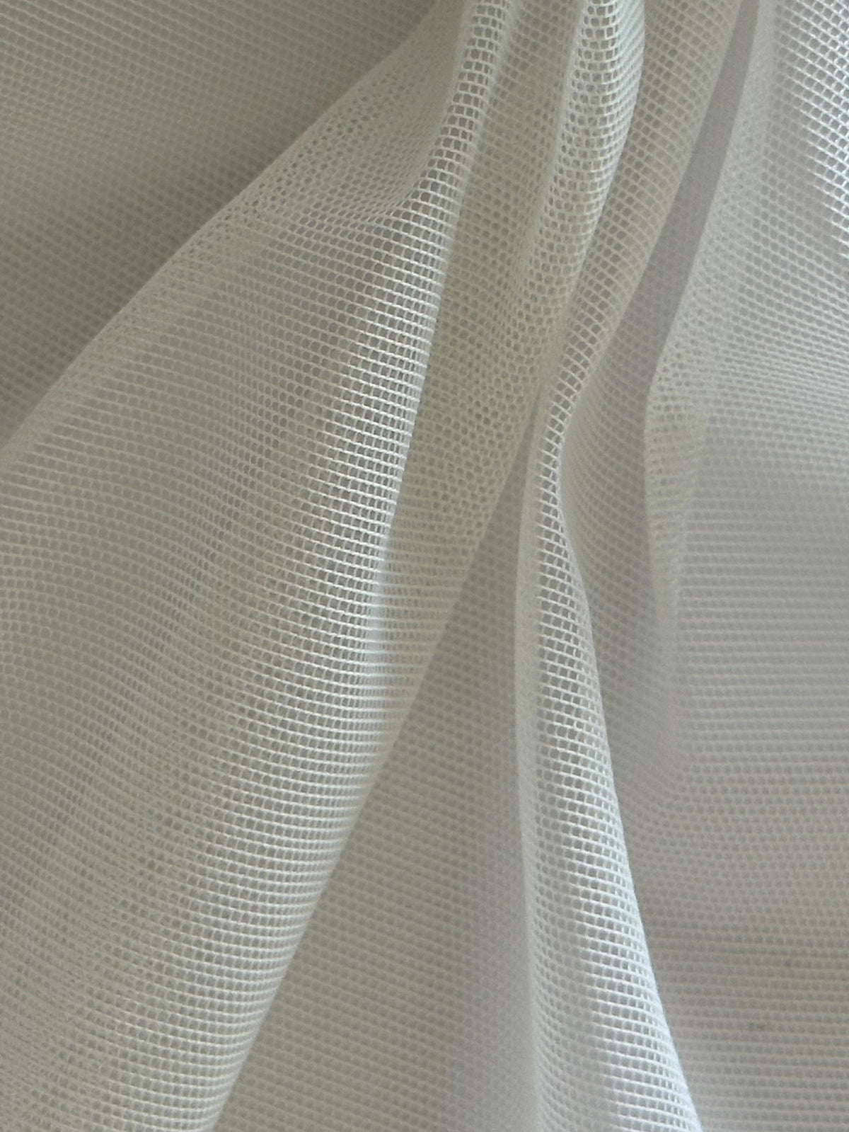 Ivory Illusion Stretch Tulle  - Drum