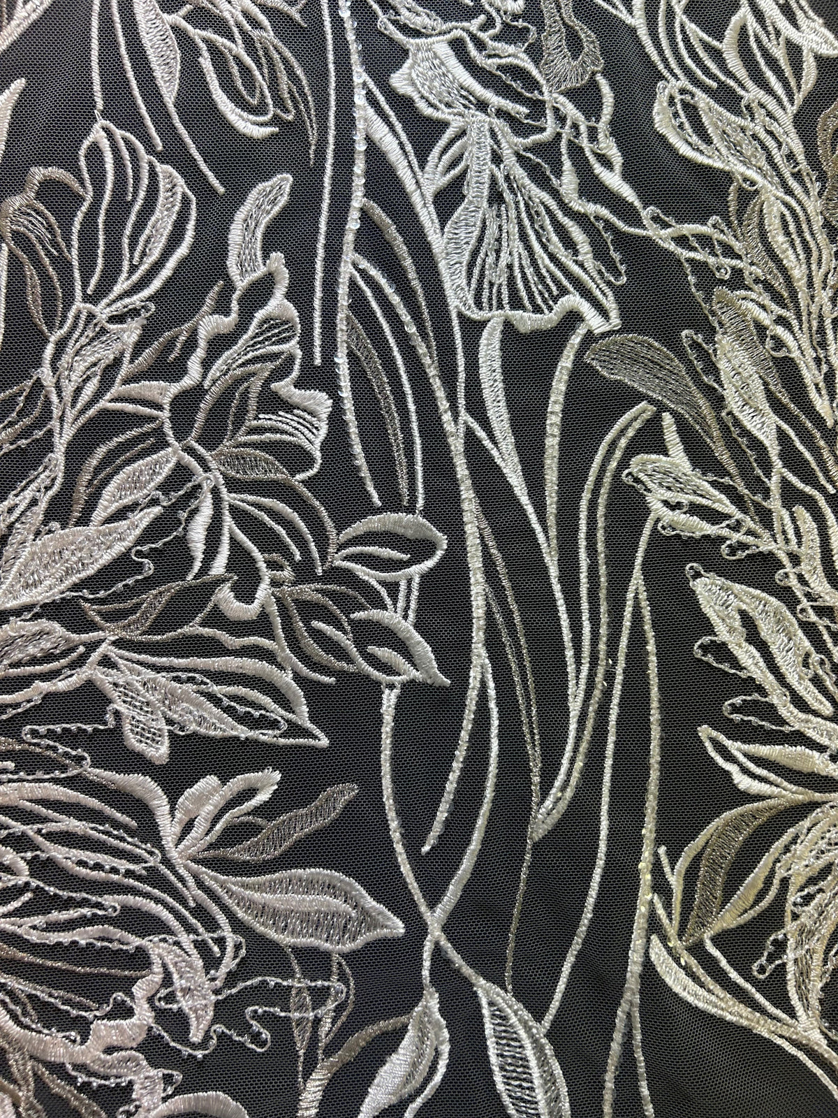 Dentelle Brodée Ivoire - Marie Jacques