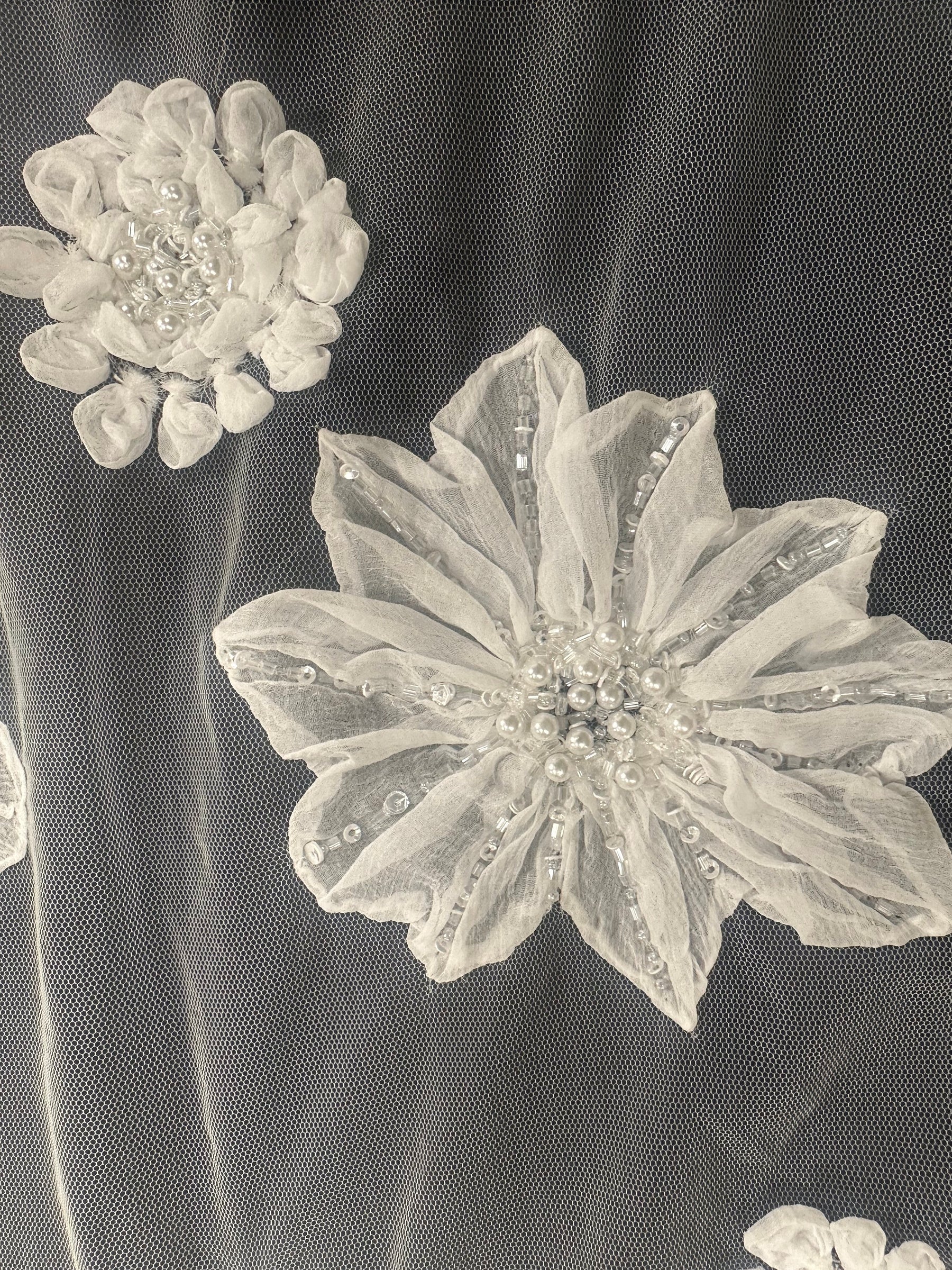 Dentelle florale ivoire - Jude