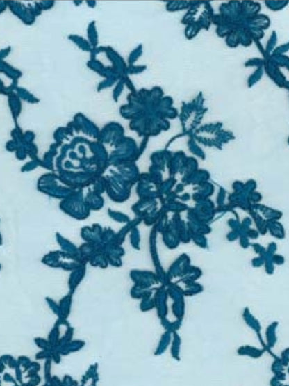 Dentelle cordée sarcelle - LA7007